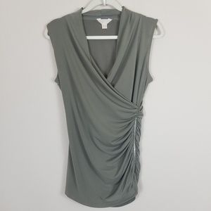 MICHAEL KORS MEDIUM GREEN BLOUSE